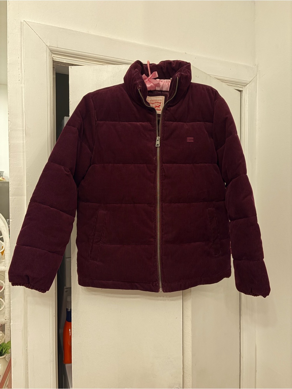 Women’s Levi’s Puffer Jacket in Deep Burgundy